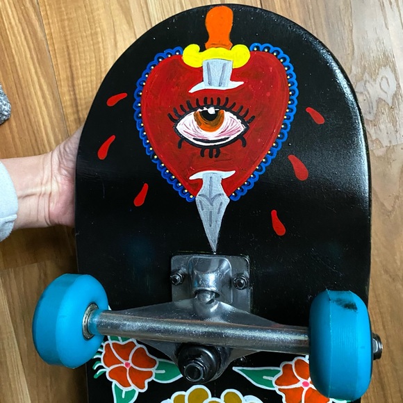 Hand Painted Sailor Jerry Skateboard - Picture 3 of 4